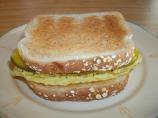 Mothers Scrambled Egg and Dill Pickle Sandwich