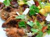 Lemon and Herb Chicken With Peach and Prosciutto Salad