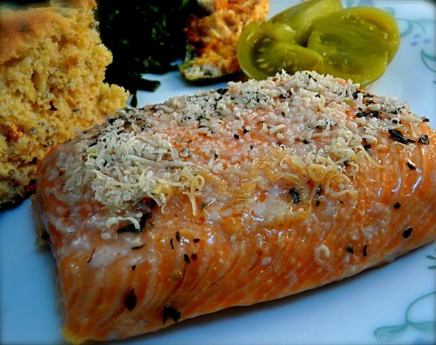 Parmesan Encrusted Salmon Fillet. Photo by PaulaG