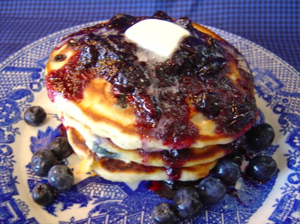 Syrup for Blueberry Pancakes. Photo by :(