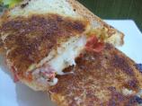 Grilled Pepperoni & Mozzarella Cheese Pizza Sandwich