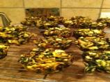 Mushroom-Spinach Matzoh Kugel in Muffin Pans