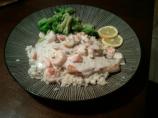 Tilapia With a Creamy Shrimp & Crab White Wine Sauce