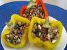 Greek Orzo Stuffed Peppers. Recipe by JanuaryBride