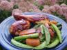 BBQ Chicken Legs With Sauteed Veggies. Recipe by Boomette