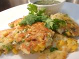 Crab & Corn Cakes With Coriander Dipping Sauce