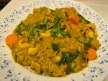 Coconut Red Lentils With Spinach, Cashews & Lime (Vegan)
