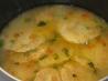 Sopa De Capirotadas Hondurenas (Cheese and Cornmeal Cake Soup). Recipe by Chef Sarita in Austin Texas