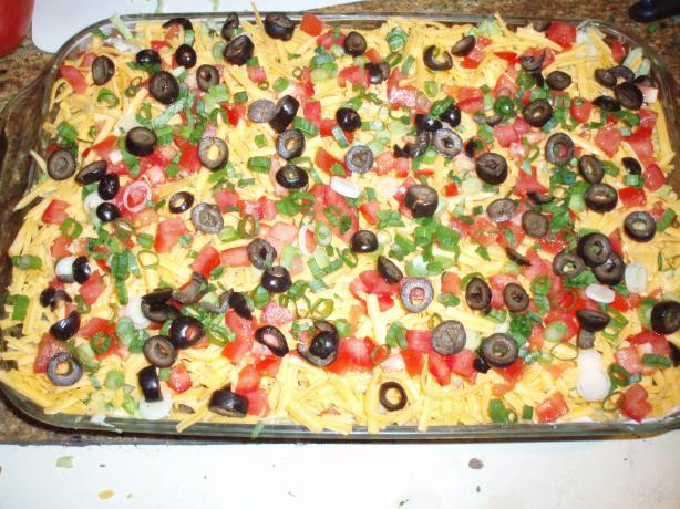 Megan's Taco Dip. Photo by Megan and Jeremy