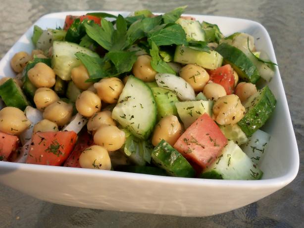 Cucumber Chickpea Salad. Photo by *Parsley*