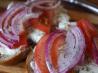 Onion and Herring  Sandwich - Smorrebrod. Recipe by Dreamer in Ontario