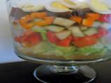 Layered Gazpacho Salad( Low Calorie)