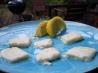 Saganaki (Greek Fried Cheese Squares). Recipe by diner524