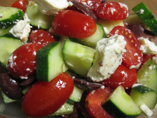 Quick Cucumber, Tomato and Feta Salad. Photo by Charlotte J