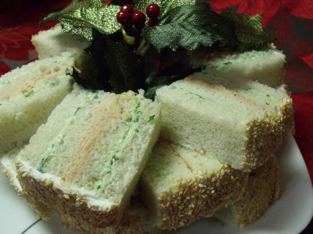 Smoked Salmon and Scallion Tea Sandwiches. Photo by Darkhunter