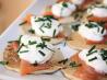 Buckwheat-Cheddar Blini With Smoked Salmon