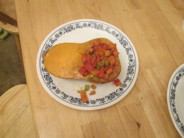 Quinoa Stuffed Butternut Squash. Photo by stareyes58