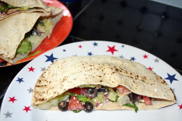 Greek Salad Pita Pockets for Two. Photo by morgainegeiser