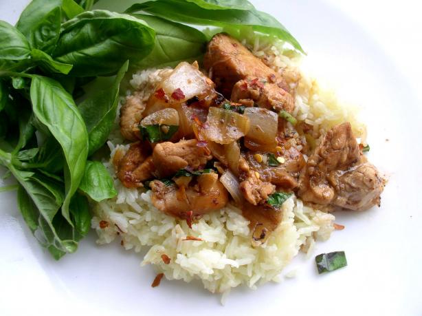 Thai Chicken With Basil. Photo by Leah's Kitchen