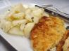 Chicken Schnitzel With Warm Potato Salad. Recipe by alligirl