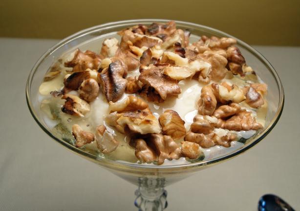 Greek Yogurt With Honey and Walnuts. Photo by Debbwl