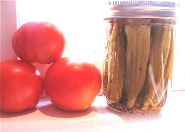 Pickled Okra. Photo by mary winecoff