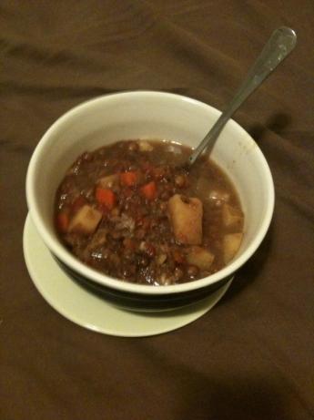 Crock Pot Beef Lentil Soup. Photo by DrGaellon