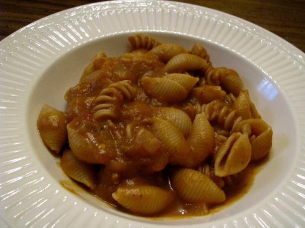 Vegan Pumpkin Penne. Photo by Meghan at Food.com