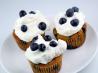 Blueberries and Cream Cupcakes. Recipe by Elana's Pantry