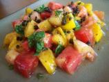 Heirloom Tomato Salad With Crisped Capers. Photo by *Parsley*