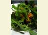 Mixed Greens with Tomato-Ginger Dressing. Recipe by Malriah