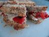 Hummus Feta Roasted Red Pepper Sammie. Recipe by Lalaloula