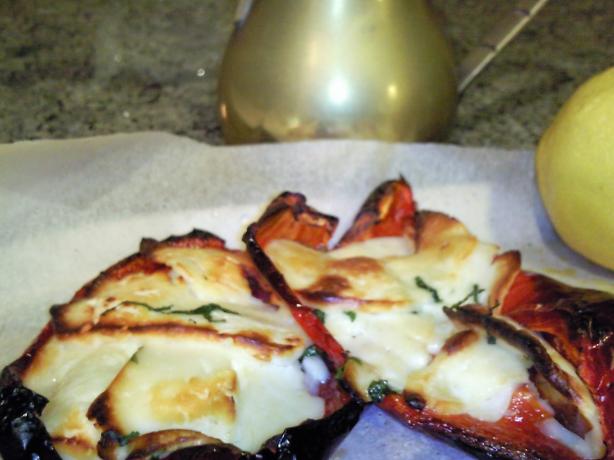 Roasted Red Peppers With Halloumi. Photo by Coasty