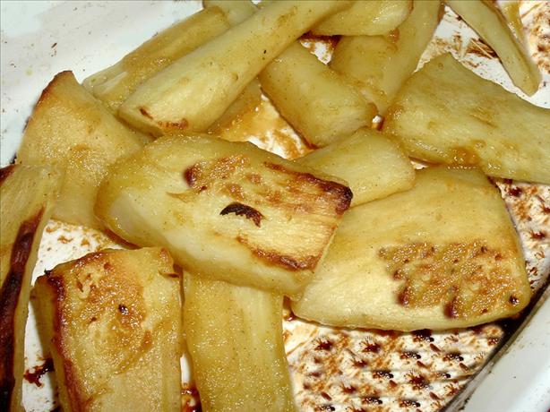 Mustard and Honey Glazed Parsnips. Photo by Bergy