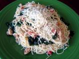 Simple Light Swiss Chard and Spaghetti. Photo by yogiclarebear