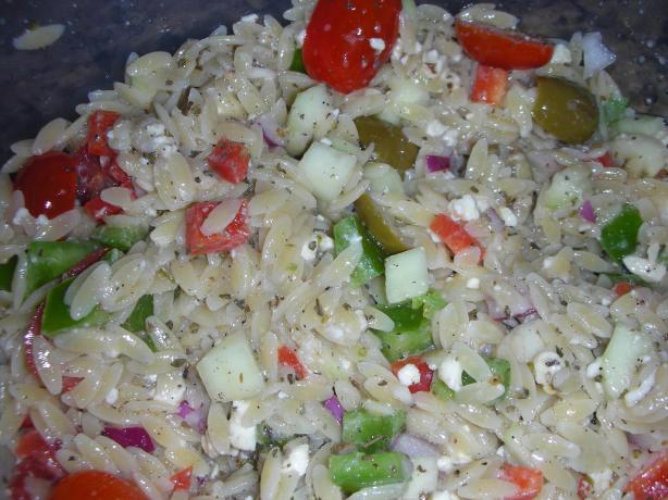 Greek Orzo Pasta Salad. Photo by JackieOhNo!