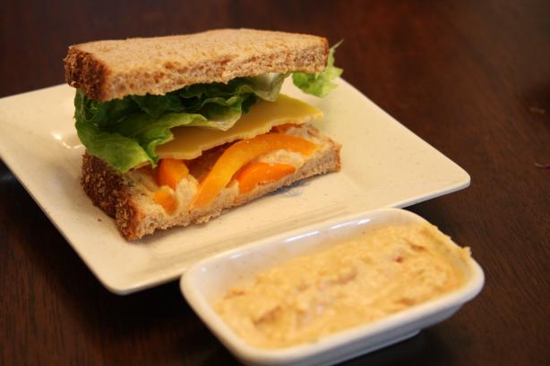 Red Pepper Hummus. Photo by Enjolinfam