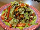 Wine Braised Leeks With Red Pepper & Shiitakes
