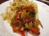 Wine Braised Leeks With Red Pepper & Shiitakes