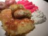 Halibut Fish Sticks With Dill-Caper Tartar Sauce. Recipe by Yia Yia