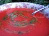 Silky Summer Tomato Soup With Spinach Coulis. Recipe by Boomette