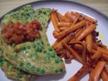 Curried Pea Frittata With Fresh Tomato Chutney