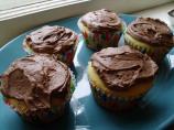 Yellow Cupcakes With Chocolate Frosting. Photo by vivmom