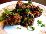 Spicy Beefless Stir-Fry Topped With Scallion and Coriander