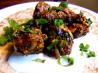 Spicy Beefless Stir-Fry Topped With Scallion and Coriander