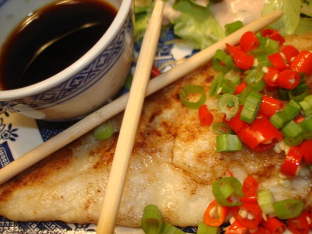 Pan Fried Cod with Asian Dressing. Photo by Vicki in CT