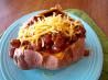 Chili Stuffed Sweet Potatoes / Yams. Recipe by Debbwl