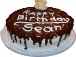 Vanilla Butter-Creme Chocolate Ganache Birthday Cake