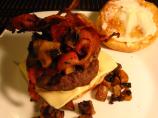 Sausage Shrooms and Bacon Burger