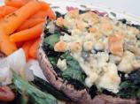 Portabellas Stuffed With Spinach and Blue Cheese